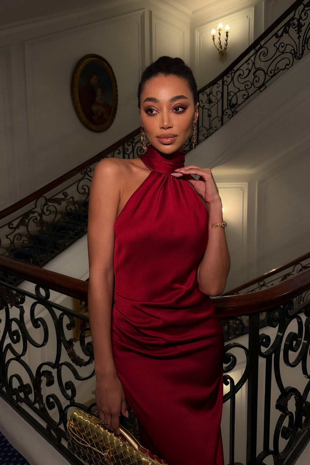 VESTIDO AURORA BORDEAUX