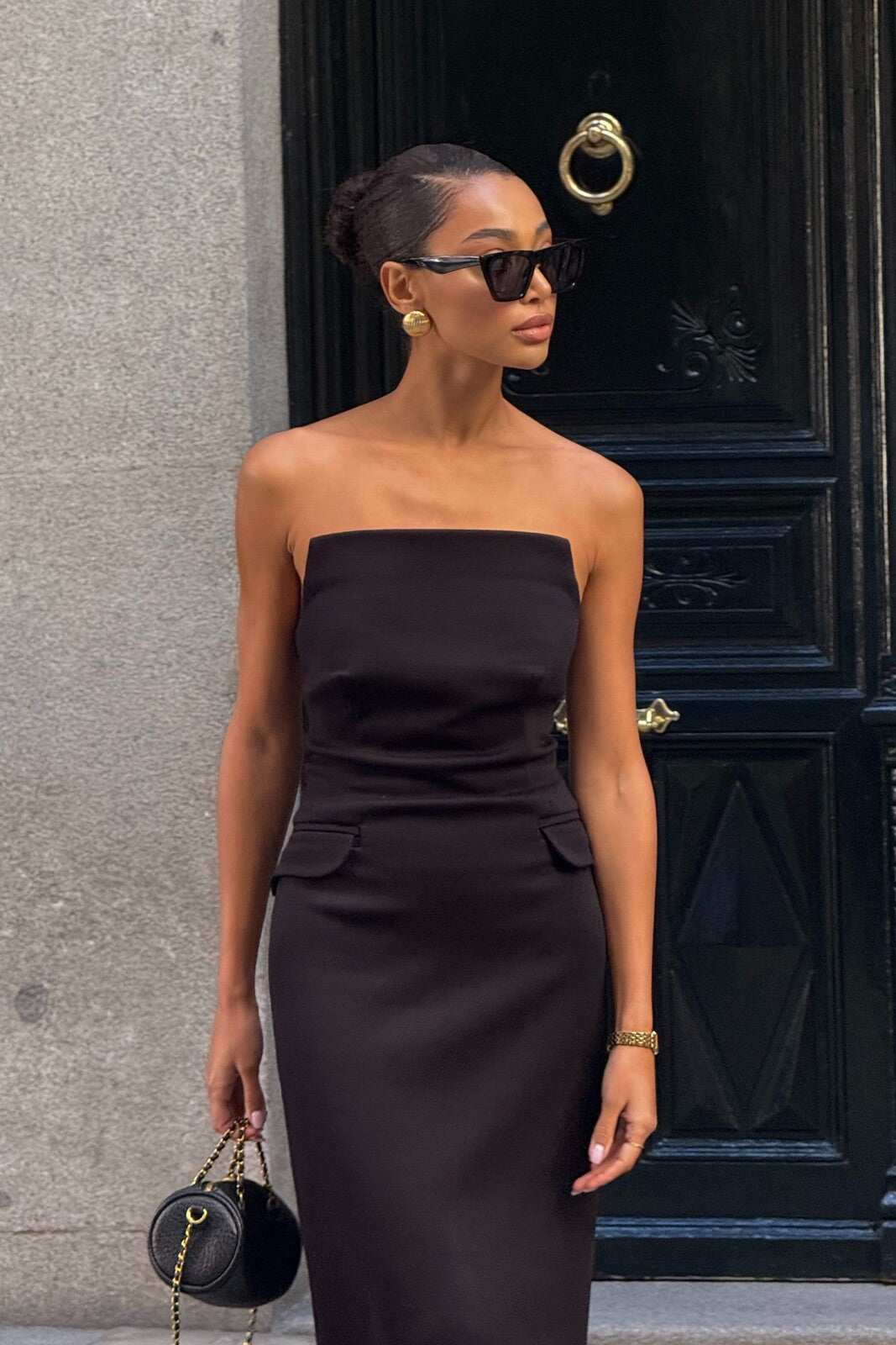VESTIDO PRETO MIDI