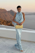 VESTIDO COMPRIDO AZUL
