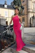 VESTIDO FÚCSIA ASSIMÉTRICO