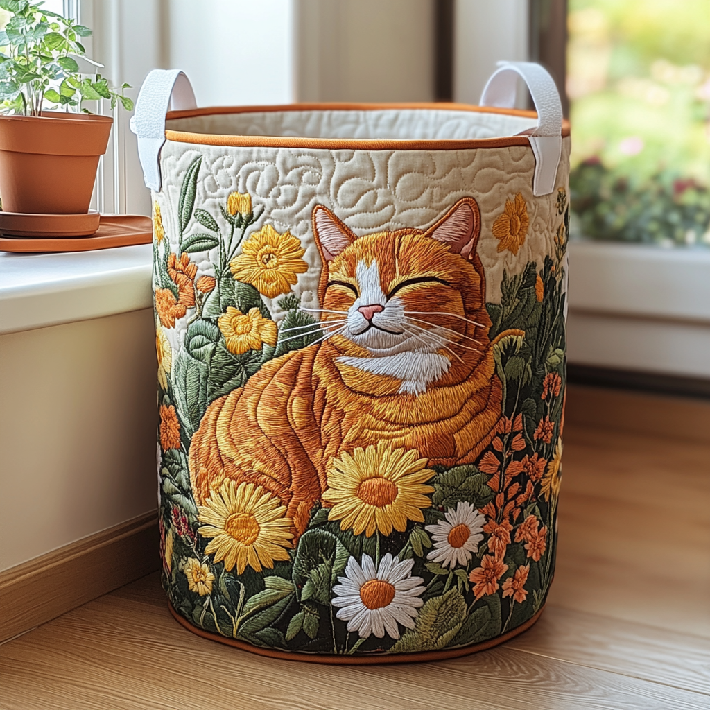 Gato del Bosque | Cesto Artesanal de Ropa