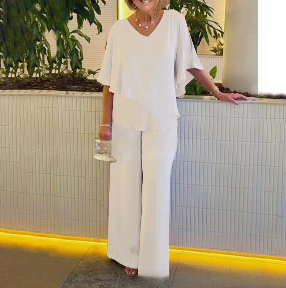 Martha - Comfortable Wide-Leg Pant Set