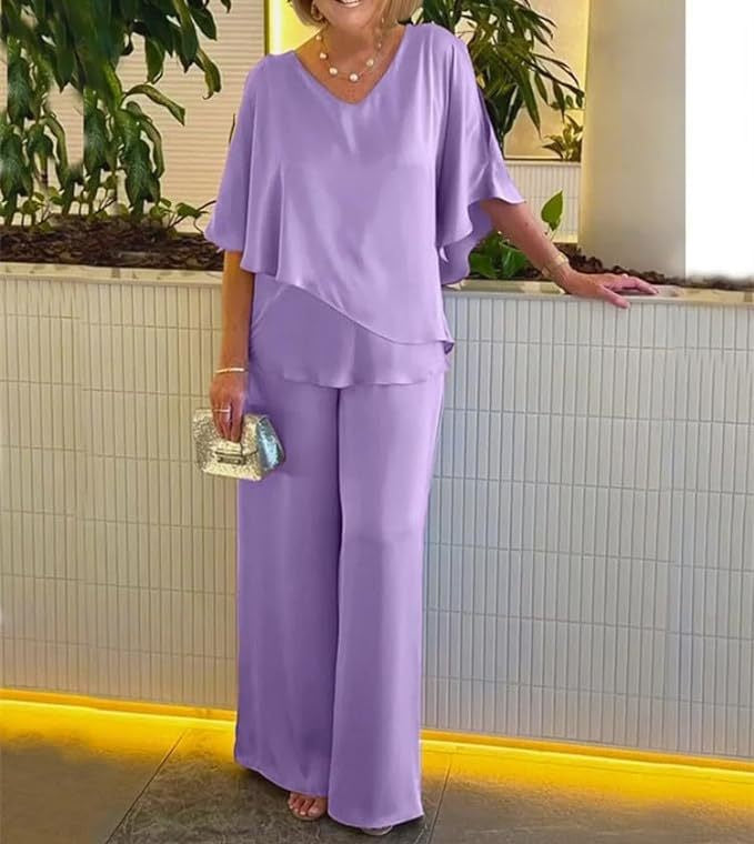 Martha - Comfortable Wide-Leg Pant Set