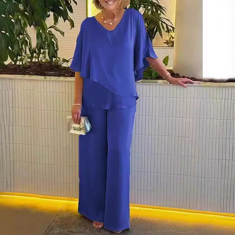 Martha - Comfortable Wide-Leg Pant Set