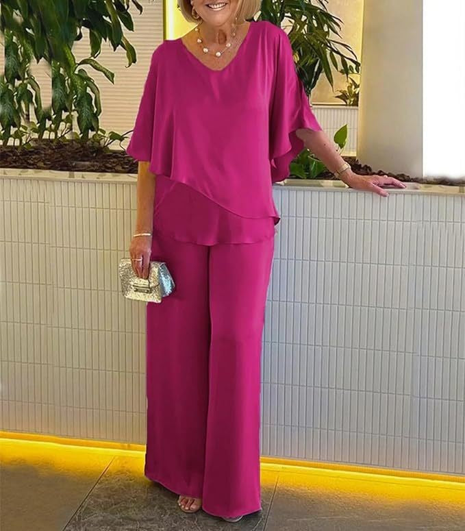 Martha - Comfortable Wide-Leg Pant Set