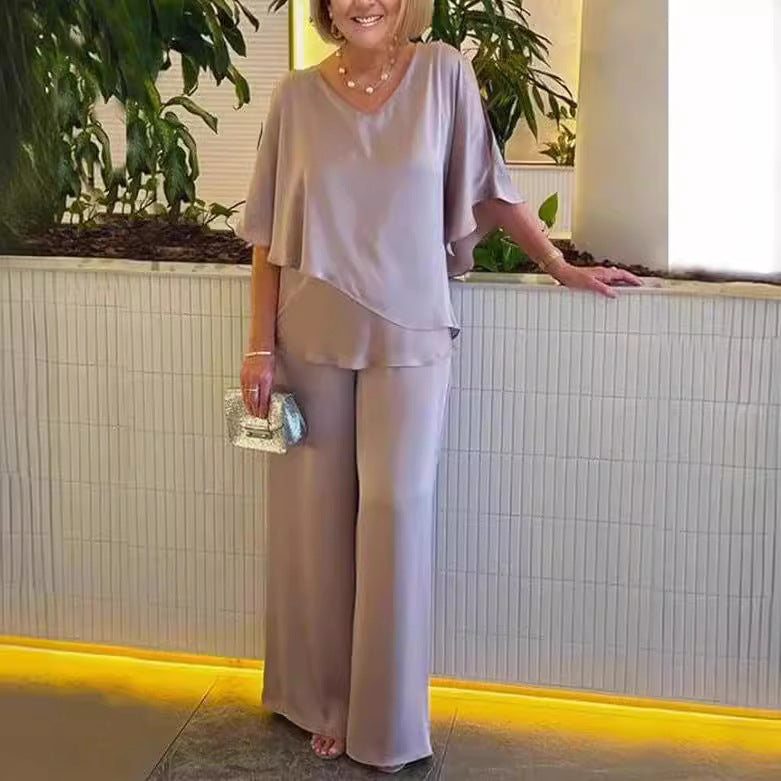 Martha - Comfortable Wide-Leg Pant Set