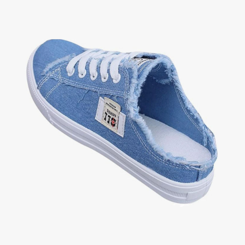 BREEZA™ | Zapatillas Mules Vaqueras para Mujer Diseño Deshilachado Casual