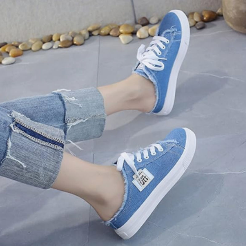 BREEZA™ | Zapatillas Mules Vaqueras para Mujer Diseño Deshilachado Casual