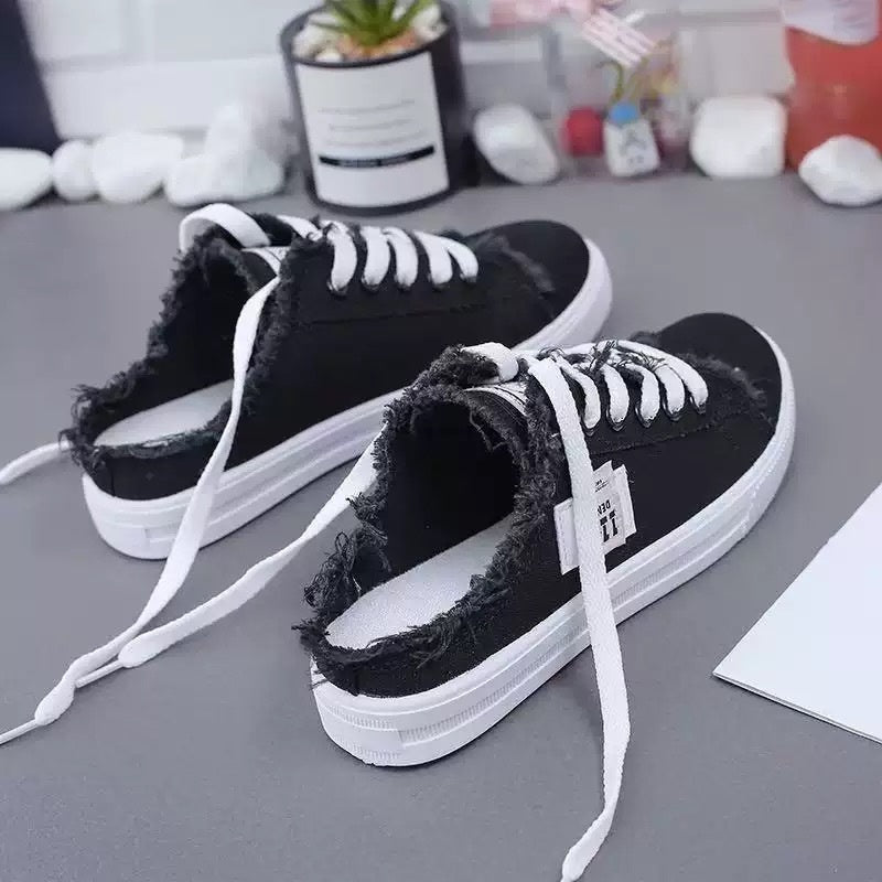 BREEZA™ | Zapatillas Mules Vaqueras para Mujer Diseño Deshilachado Casual