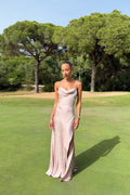 VESTIDO ROSA COM TEXTURA DECOTE COSTAS PROFUNDO